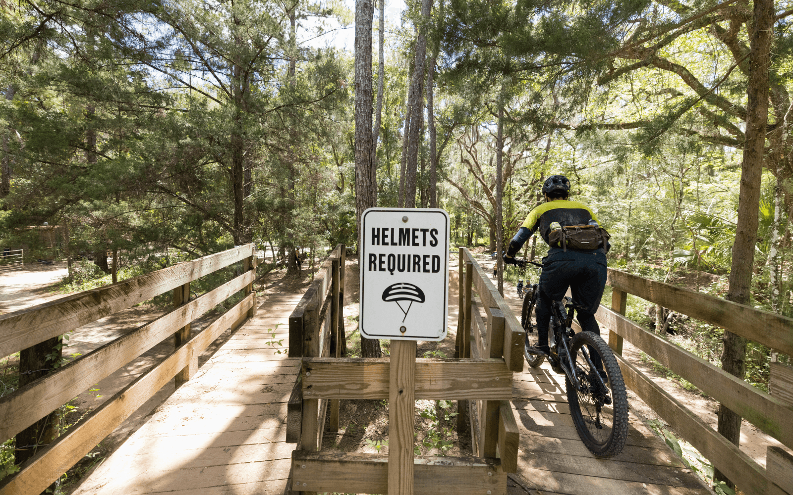 Guided group ride inviting visitors to book a Florida trail experience